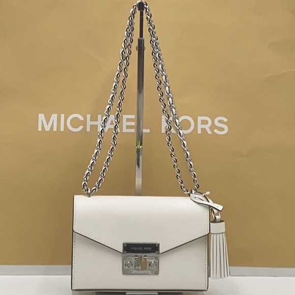 MICHAEL KORS ROSE SMALL LEATHER XBODY OPTIC WHITE - Picture 2 of 16